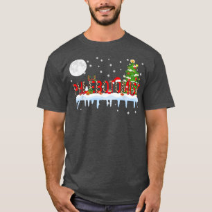 Phlebotomist Xmas Tree Light Leopard Santa Hat Rei T-Shirt