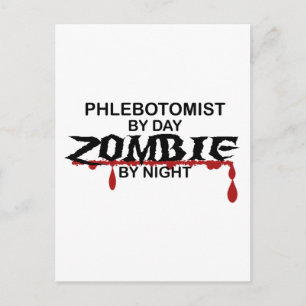 Phlebotomist Zombie Postcard