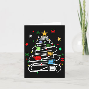 Phlebotomy Blood Tube Christmas Tree Phlebotomist  Card
