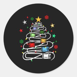 Phlebotomy Blood Tube Christmas Tree Phlebotomist Classic Round Sticker