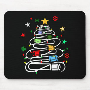 Phlebotomy Blood Tube Christmas Tree Phlebotomist  Mouse Pad