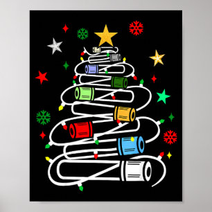 Phlebotomy Blood Tube Christmas Tree Phlebotomist Poster