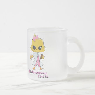 Phlebotomy Chick 10 oz Frosted Glass Coffee Mug