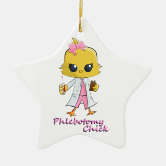 Phlebotomy Chick Ceramic Tree Decoration
