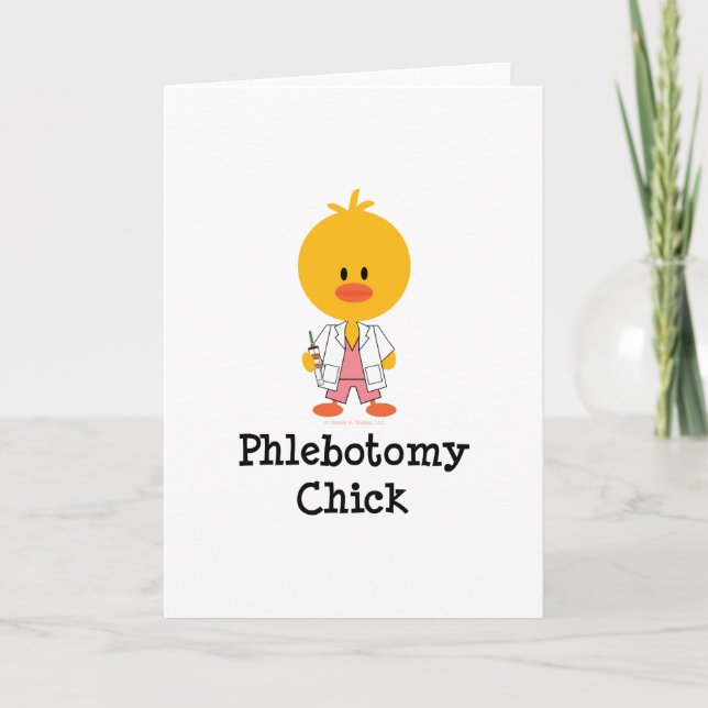 Phlebotomy Chick Greeting Card (Front)