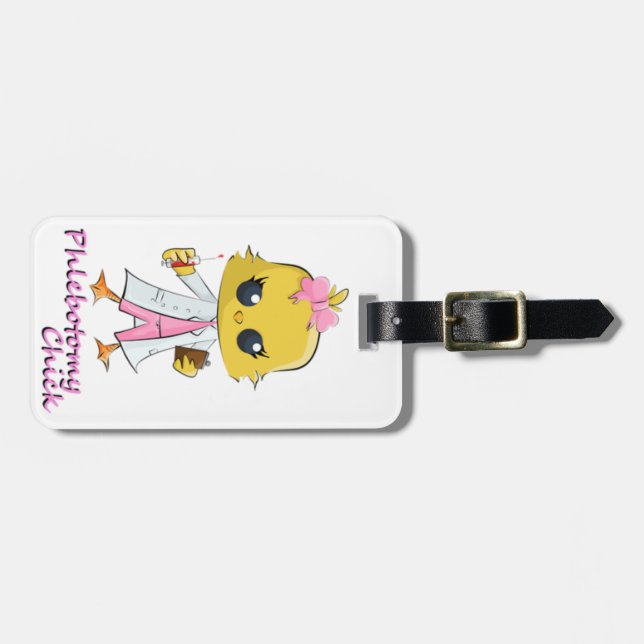 Phlebotomy Chick Luggage Tag (Front Horizontal)
