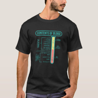 Phlebotomy lab technician Contents of Blood Phlebo T-Shirt