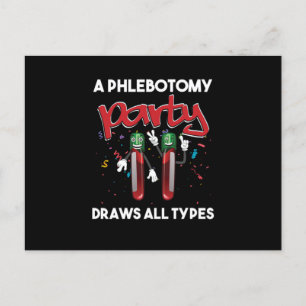 Phlebotomy Party Vacutainer Blood Phlebotomist Gif Postcard