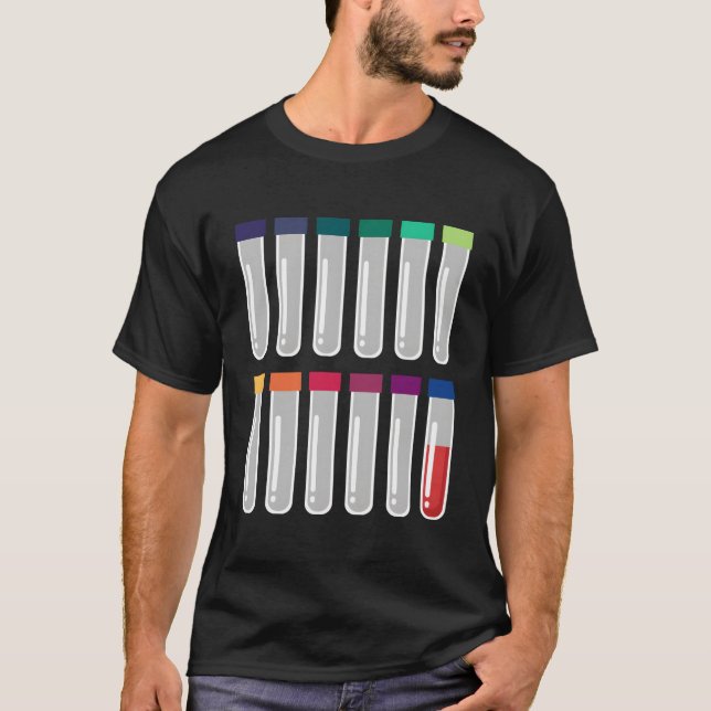 Phlebotomy Test Tube Laboratory Doctor For Phlebot T-Shirt (Front)