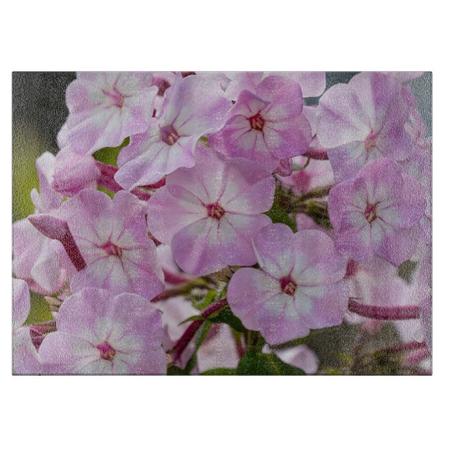Phlox, Pink Flower Photography Cutting Board (Front)
