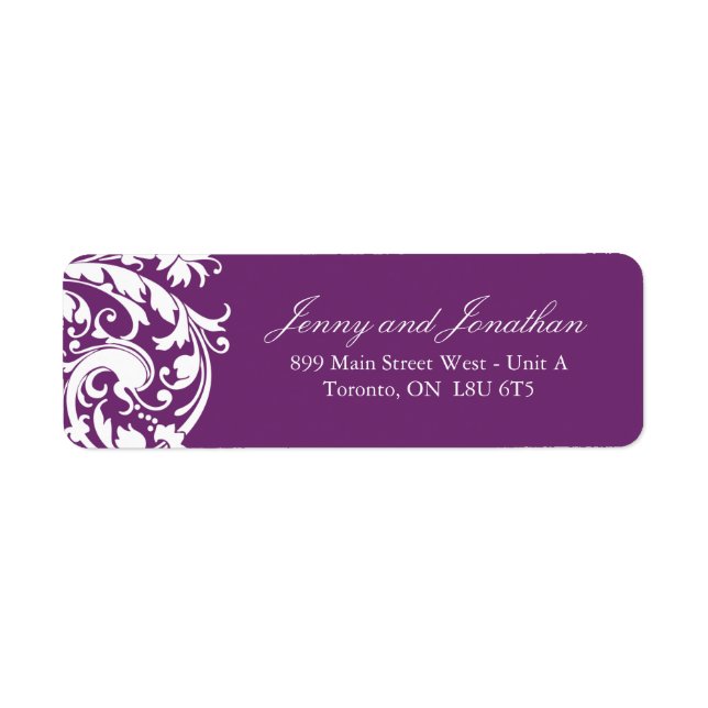 Phlox RSVP Address Labels (Front)