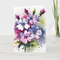 Phlox - Watercolor flowers