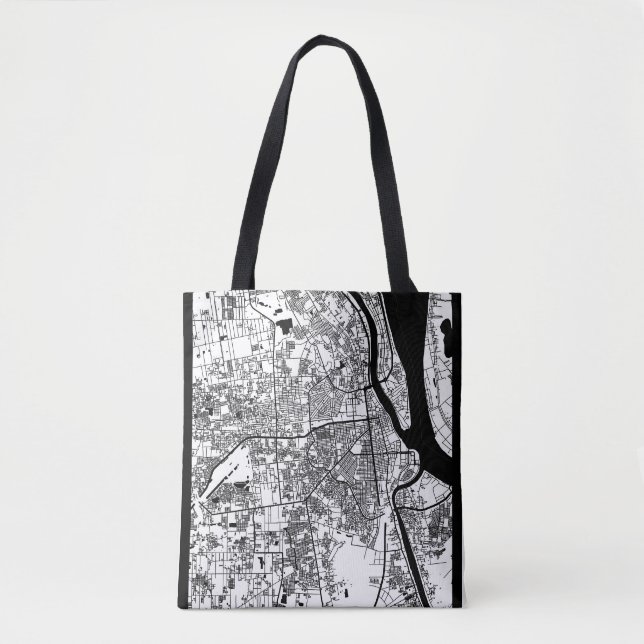 Phnom Penh Cambodia City Map Tote Bag (Front)