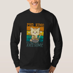 Pho Cat Pho Bowl Awesome Retro Vintage Vietnamese  T-Shirt
