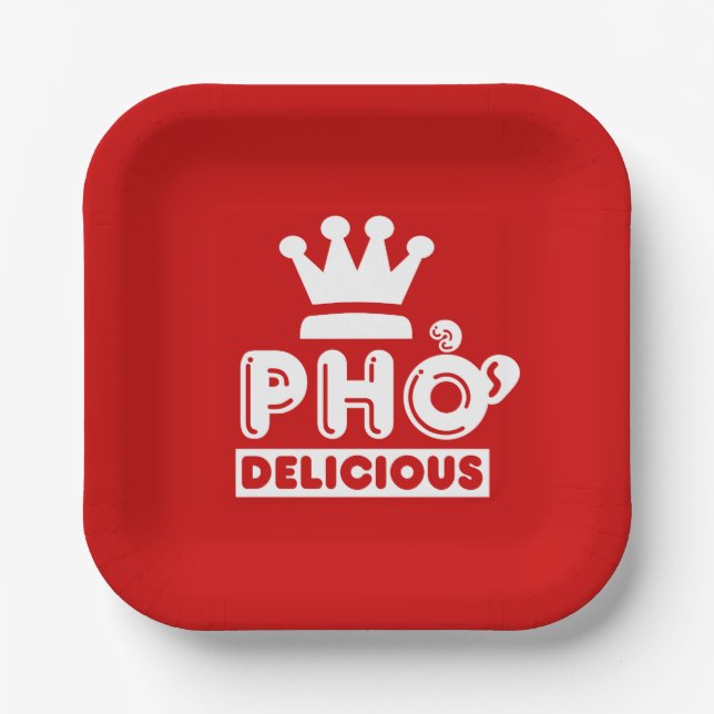Pho King Delicious Paper Plate (Front)