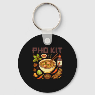 Pho Kit Funny Japanese Food Vintage Ramen Pho Kit  Key Ring