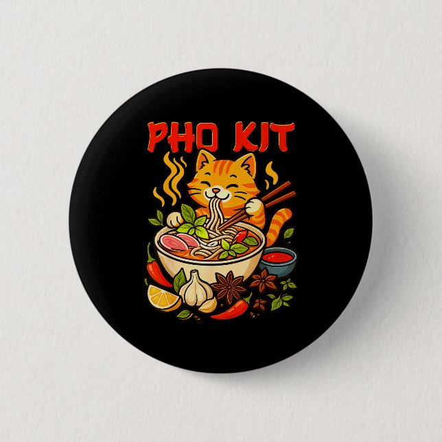 Pho Kit Mariners Cat Funny Meme  6 Cm Round Badge (Front)