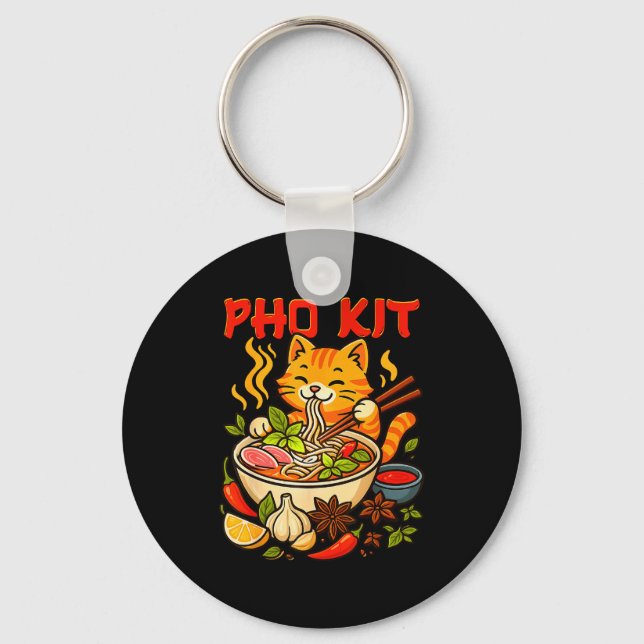 Pho Kit Mariners Cat Funny Meme  Key Ring (Front)