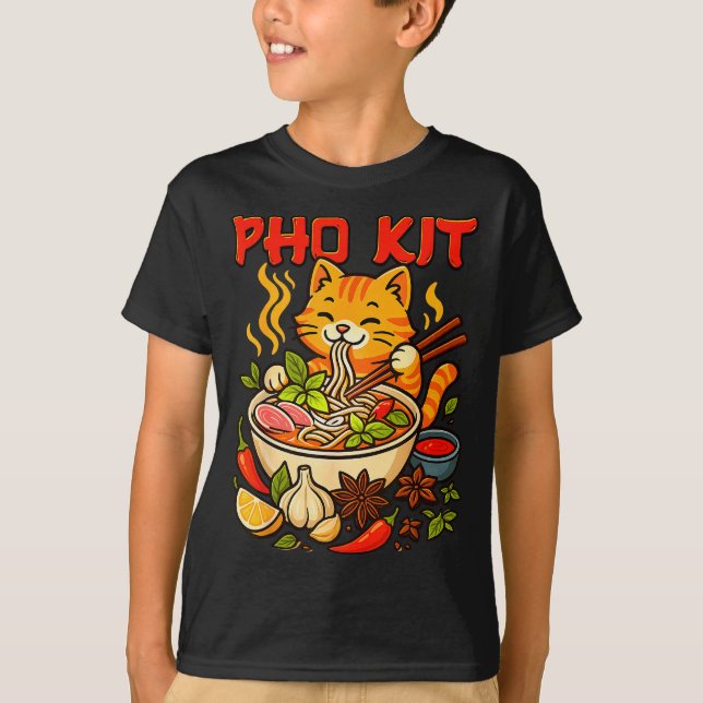 Pho Kit Mariners Cat Funny Meme  T-Shirt (Front)