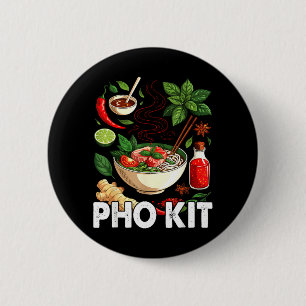 Pho Kit Vietnamese Soup Barbecue Summer Long 6 Cm Round Badge