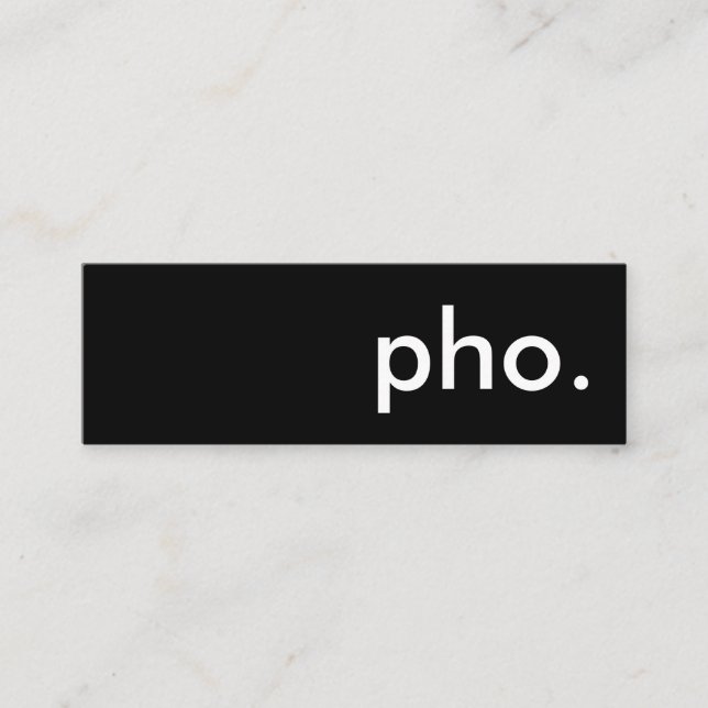 pho. mini business card (Front)