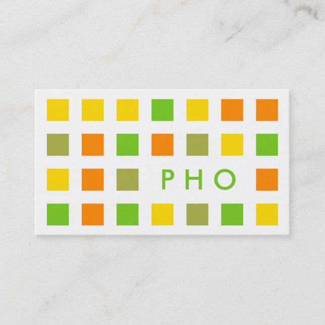 PHO (mod squares) Business Card (Front)