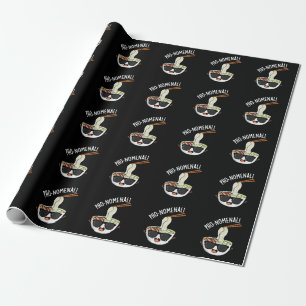 Pho-nomenal Funny Pho Soup Pun Dark BG Wrapping Paper