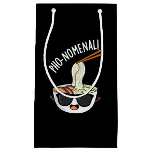 Pho-nomenal Funny Pho Soup Puns Dark BG Small Gift Bag