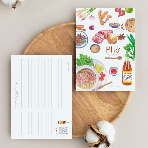 Pho Recipe Postcard