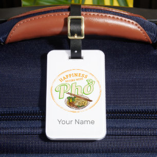 Pho Soup Retro Street Food Vintage Gourmet Vietnam Luggage Tag