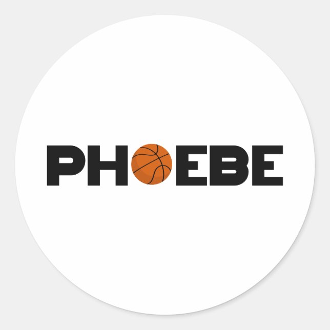 Phoebe Basketball Classic Round Sticker (Front)