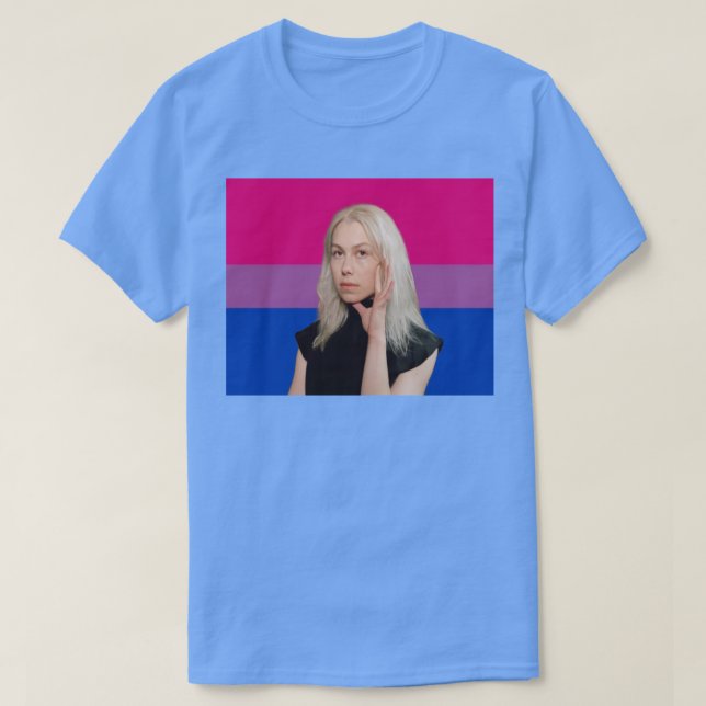 Phoebe Bridgers Bisexual Pride Flag T-Shirt (Design Front)