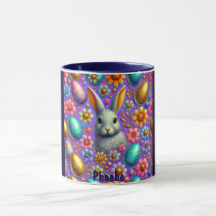 PHOEBE ~ EASTER BUNNY Eggs Flowers ~ Mug