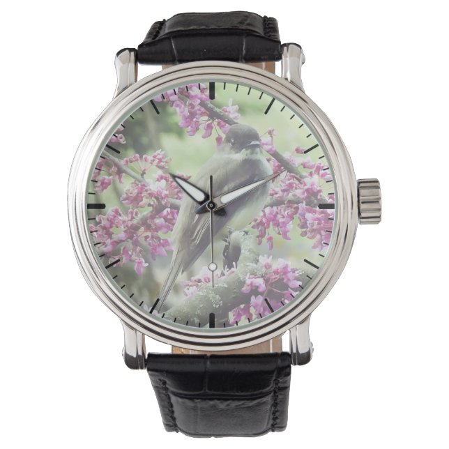 Phoebe in a Redbud Tree Watch (Front)