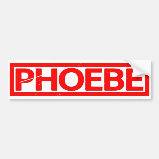 Phoebe Stamp Bumper Sticker (Front)
