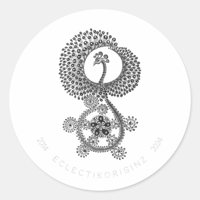 Phoenix 10 Year Classic Round Sticker (Front)