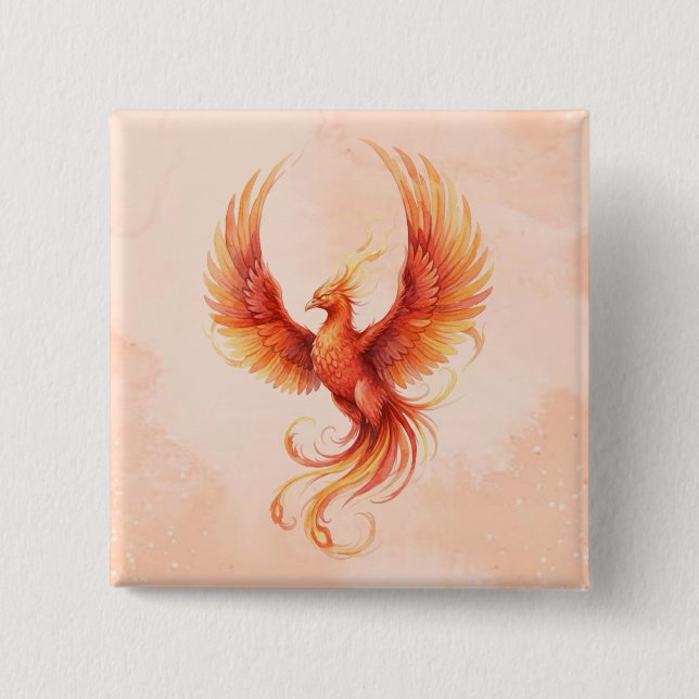 Phoenix 15 Cm Square Badge (Front)
