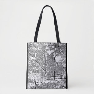 Phoenix Arizona City Map Tote Bag