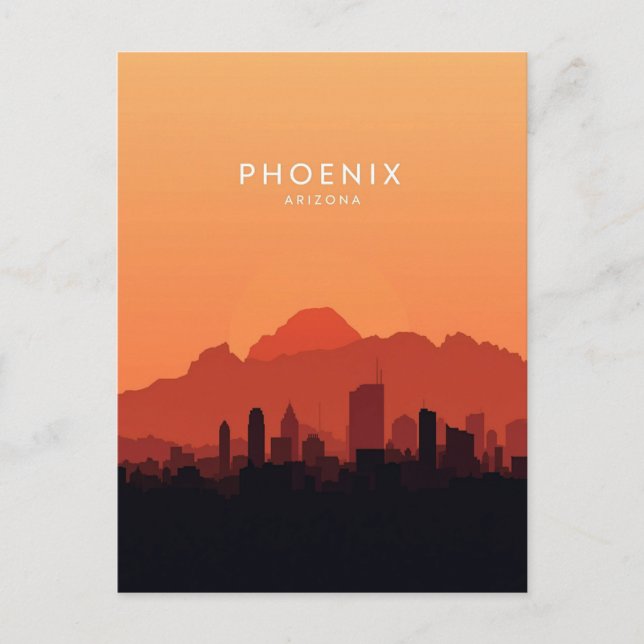 Phoenix Arizona: Desert Sunset Postcard (Front)