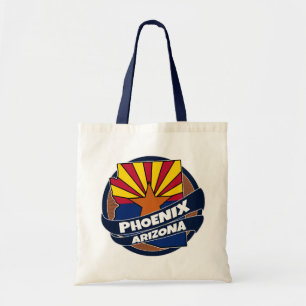 Phoenix Arizona flag burst tote bag