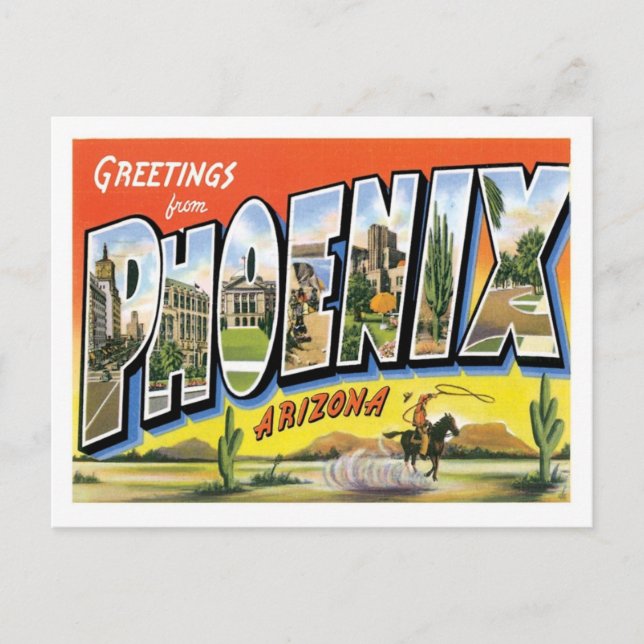 Phoenix Arizona Greetings from US City Postcard (Front)