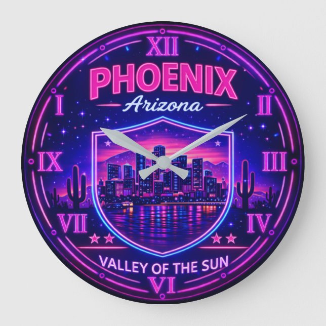 Phoenix Arizona Large Clock (Front)