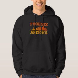 Phoenix Arizona Retro Vintage Sunset Skyline 1 Hoodie