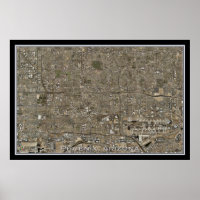 Phoenix Arizona Satellite Poster Map
