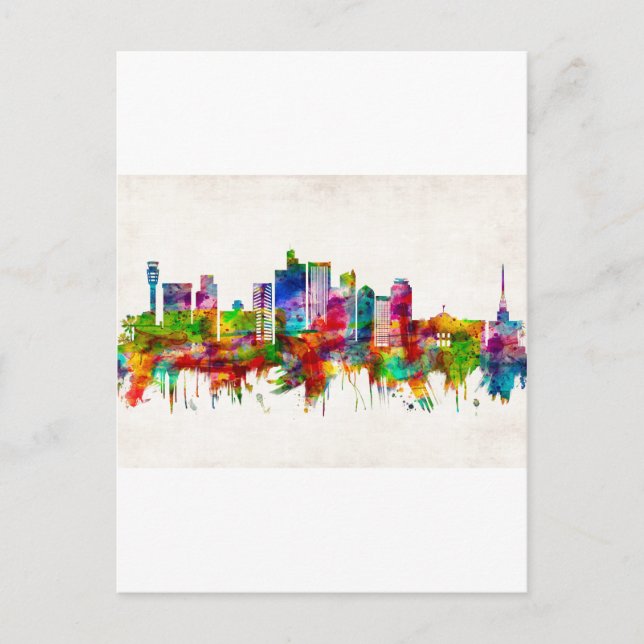 Phoenix Arizona Skyline Holiday Postcard (Front)