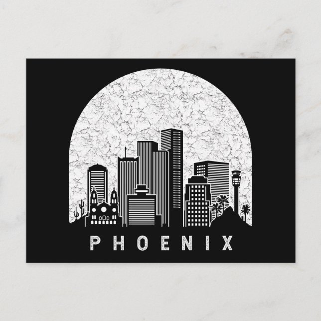 Phoenix Arizona Skyline Postcard (Front)