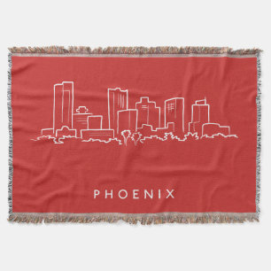 Phoenix Arizona Skyline Throw Blanket