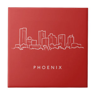 Phoenix Arizona Skyline Tile