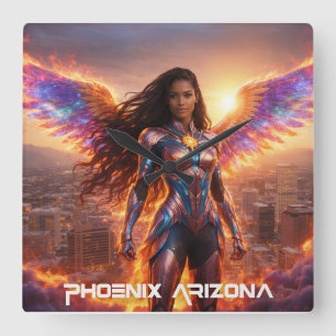 PHOENIX - ARIZONA SQUARE WALL CLOCK