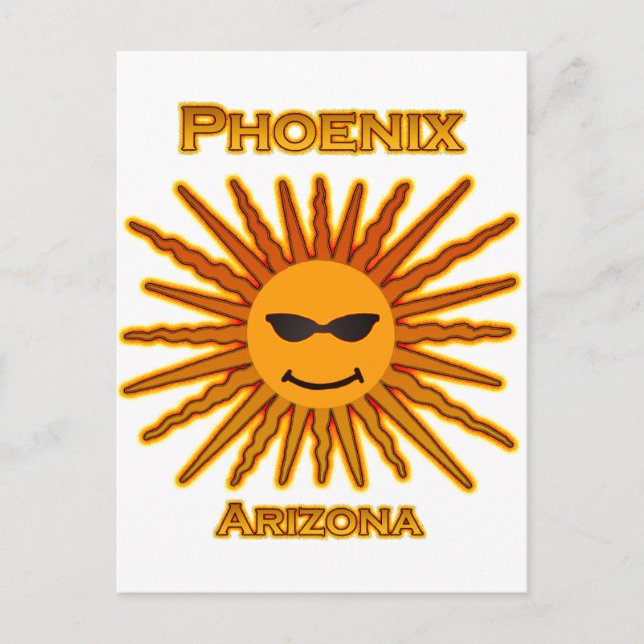 Phoenix Arizona Sun Logo Postcard (Front)
